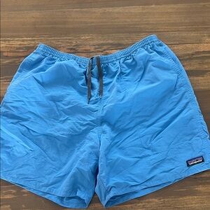 Patagonia Bright Blue Men's Swim Trunks with Drawstring - XL